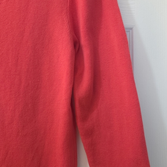 Repeat 100% Cotton 3/4 Sleeve Scoop Neck Top | Coral Red | M Quiet Luxury - Picture 6 of 12